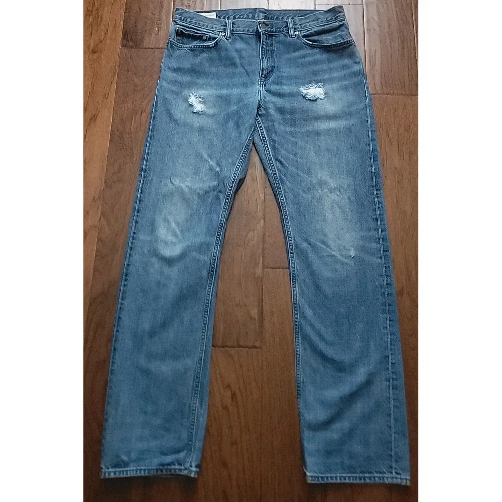 Banana Republic Men's Denim Straight‎ Relaxed Fit Jeans Size 35x32 Medium Wash